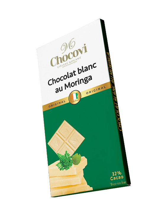 Tablette Chocolat Blanc au Moringa
